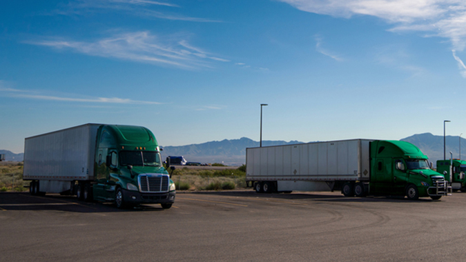 Image of two semi-trucks